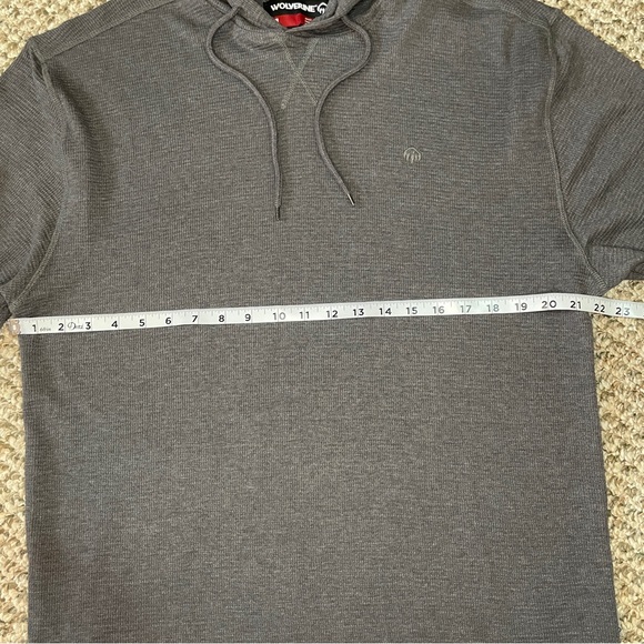 Wolverine Long Sleeve Lightweight Waffle Knit Thermal Hoodie - Gray - Picture 8 of 14